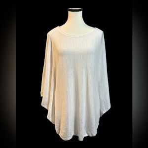 Eileen Fisher White 100% Linen Top